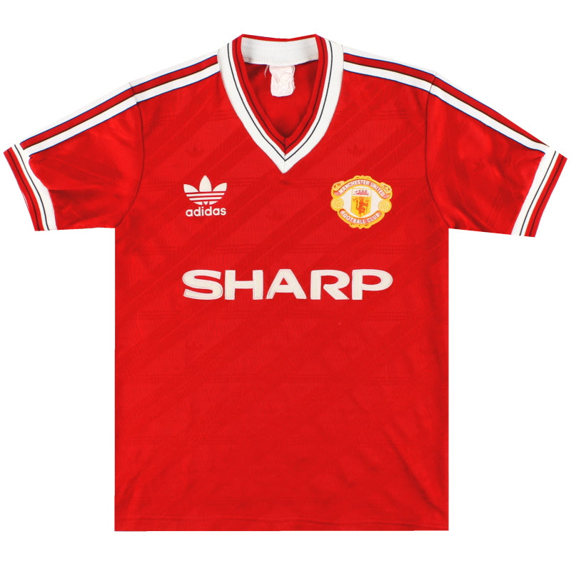 1986-88 Manchester United adidas Home Shirt L.Boys
