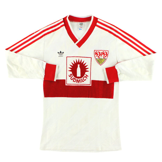 1987-89 Stuttgart adidas Home Shirt L/S S