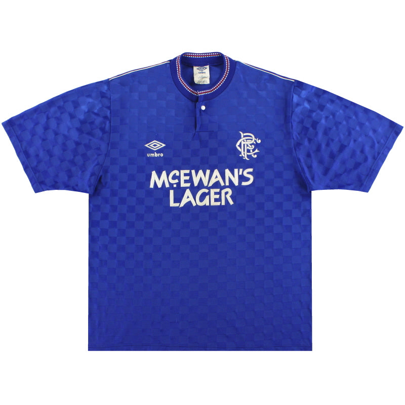 1987-90 Rangers Umbro Home Shirt S