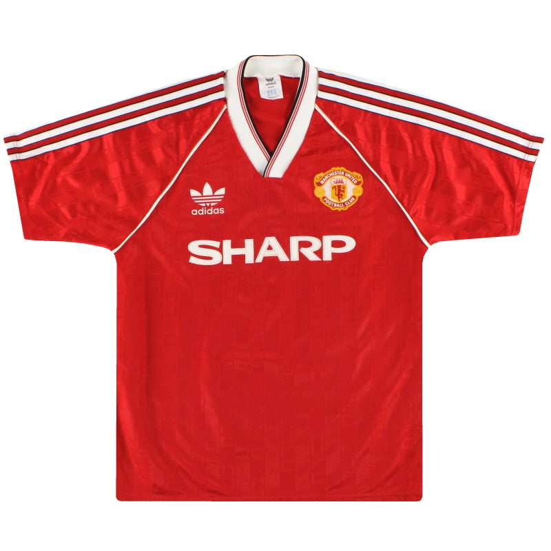 1988-90 Manchester United adidas Home Shirt M
