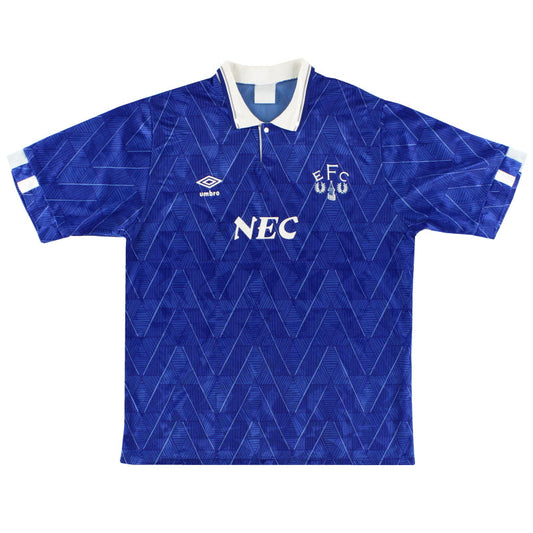 1989-91 Everton Umbro Home Shirt L