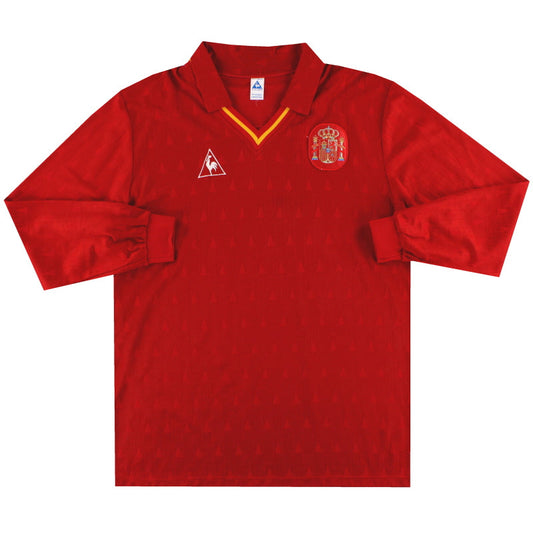 1989 Spain Match Worn Home Shirt L/S #2 (Chendo) v N-Ireland XL