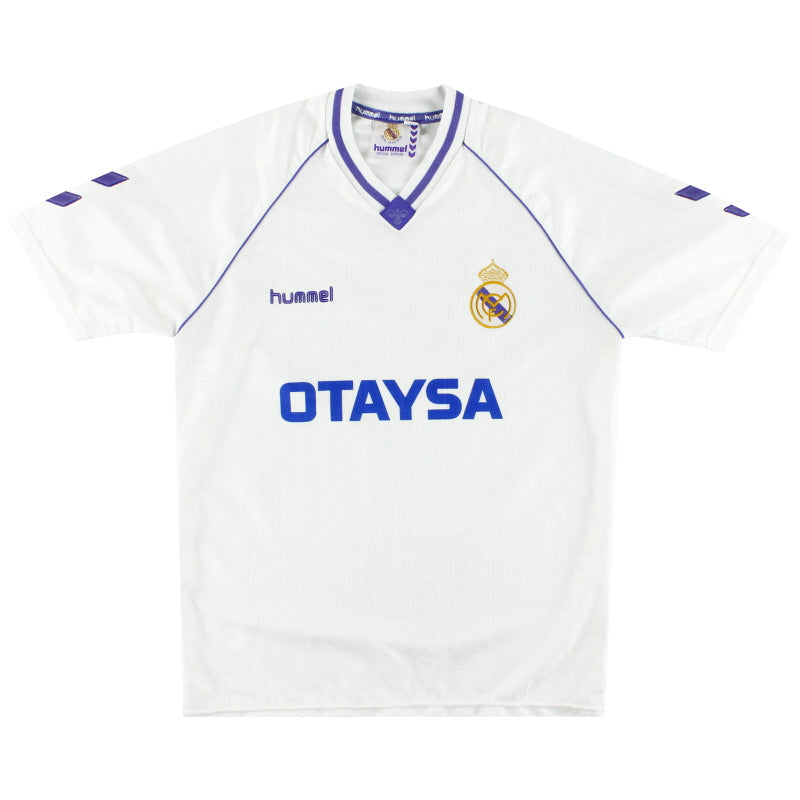 1990-92 Real Madrid Hummel Home Shirt L