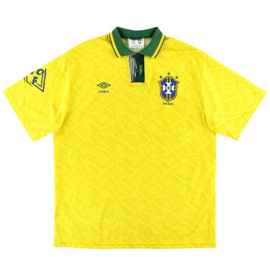 1991-93 Brazil Umbro Home Shirt *As New* L