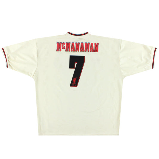 1996-97 Liverpool Reebok Away Shirt McManaman #7 XL