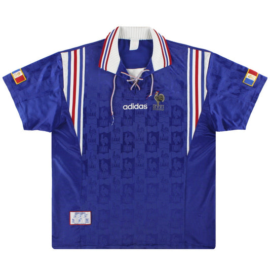 1996-98 France adidas Home Shirt S