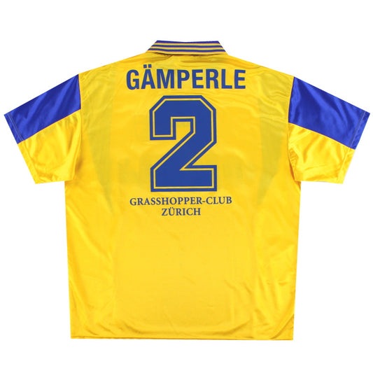 1997-98 Grasshoppers adidas Match Issue Away Shirt Gamperle #2 XL