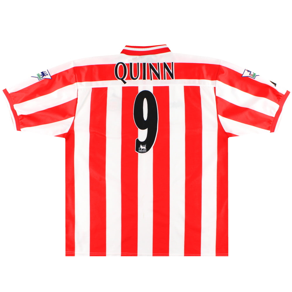 1999-00 Sunderland Asics Home Shirt Quinn #9 *Mint* XXL