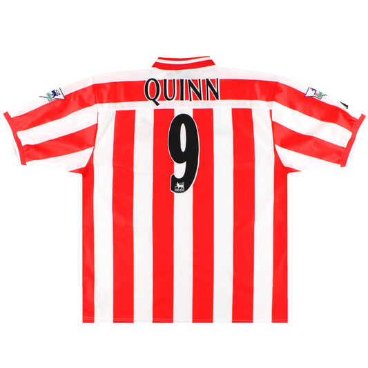 1999-00 Sunderland Asics Home Shirt Quinn #9 *Mint* XXL