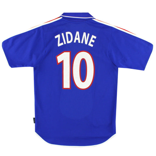 2000-02 France adidas Home Shirt Zidane #10 S
