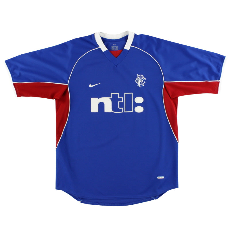 2001-02 Rangers Nike Home Shirt L