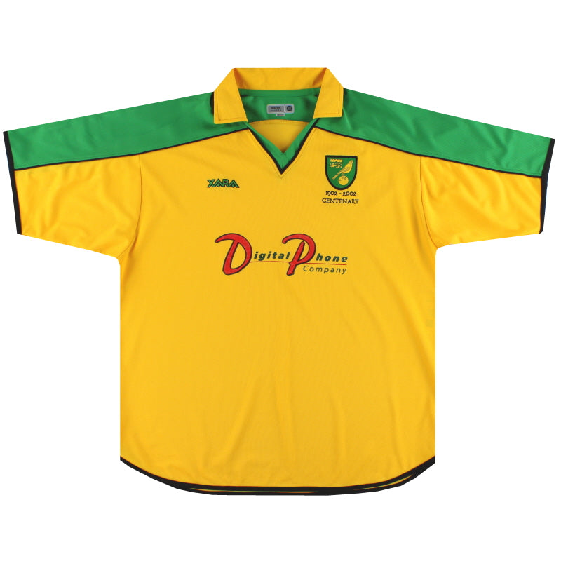 2001-03 Norwich City Xara Centenary Home Shirt XL