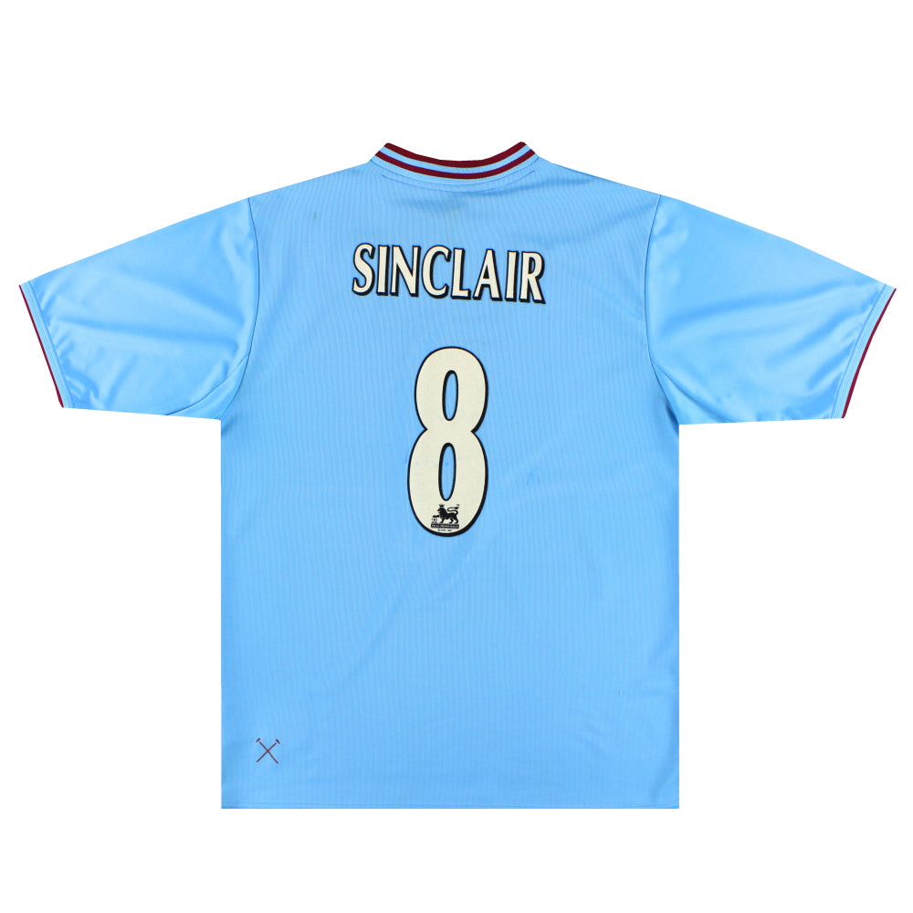 2001-03 West Ham Fila Away Shirt Sinclair #8 L