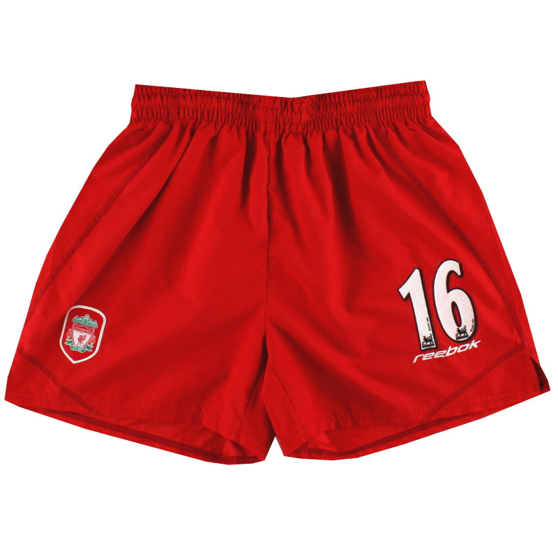 2002-04 Liverpool Reebok Home Shorts #16 S