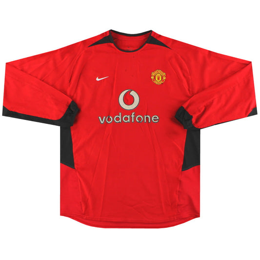 2002-04 Manchester United Nike Home Shirt L/S XL
