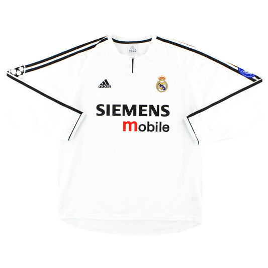 2003-04 Real Madrid adidas CL Home Shirt L/S XL
