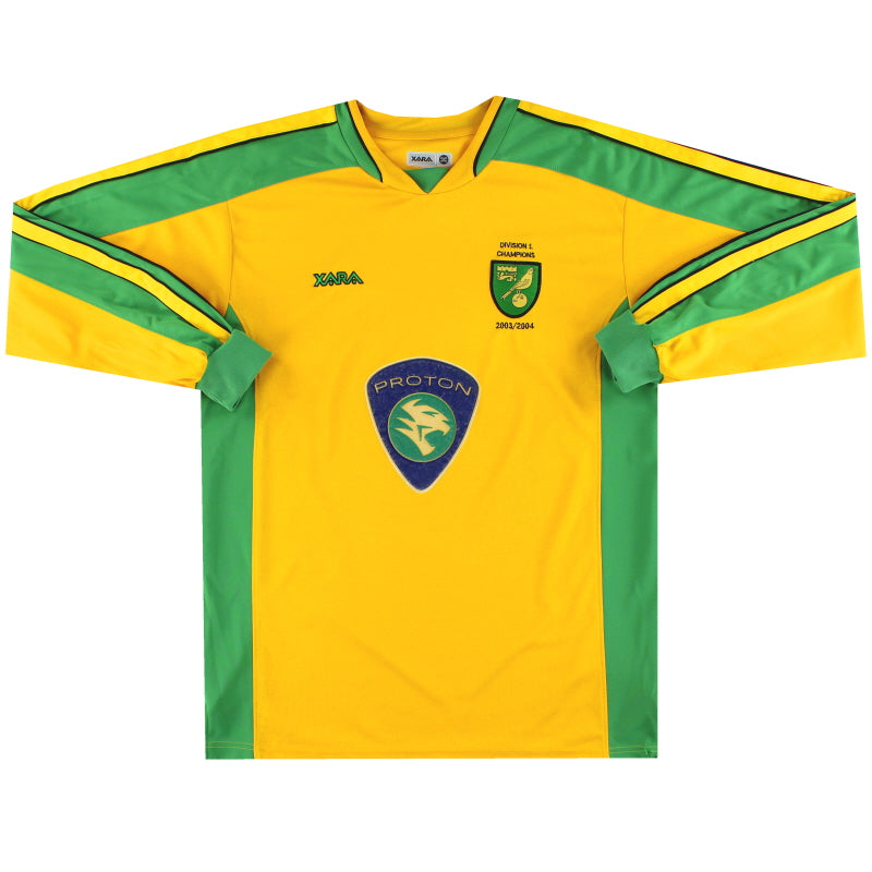 2003-05 Norwich City 'Division 1 Champions' Home Shirt L/S M