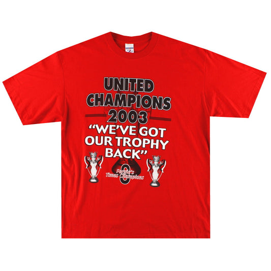 2003 Manchester United Champions Tee XL