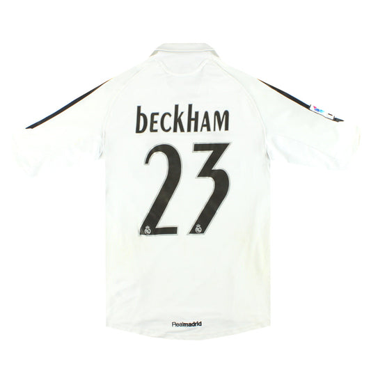 2005-06 Real Madrid adidas Home Shirt Beckham #23 S