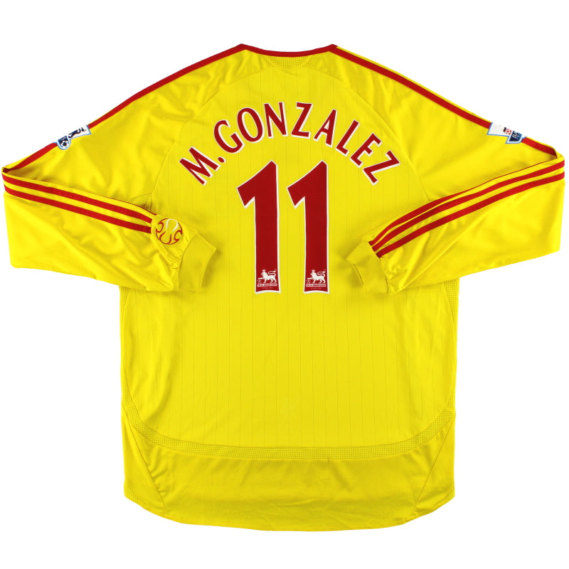 2006-07 Liverpool adidas Away Shirt M. Gonzalez #11 L/S L