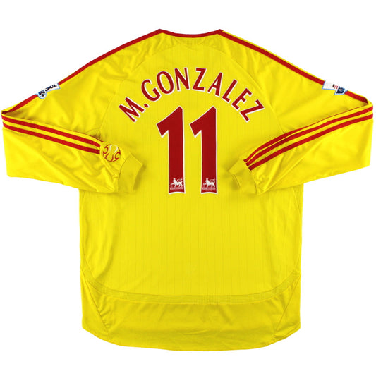 2006-07 Liverpool adidas Away Shirt M. Gonzalez #11 L/S L