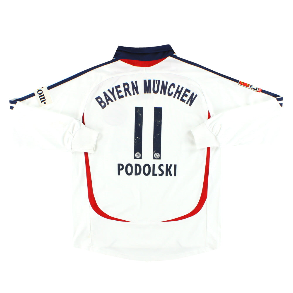 2006-07 Bayern Munich adidas Away Shirt Podolski #11 L/S L.Boys