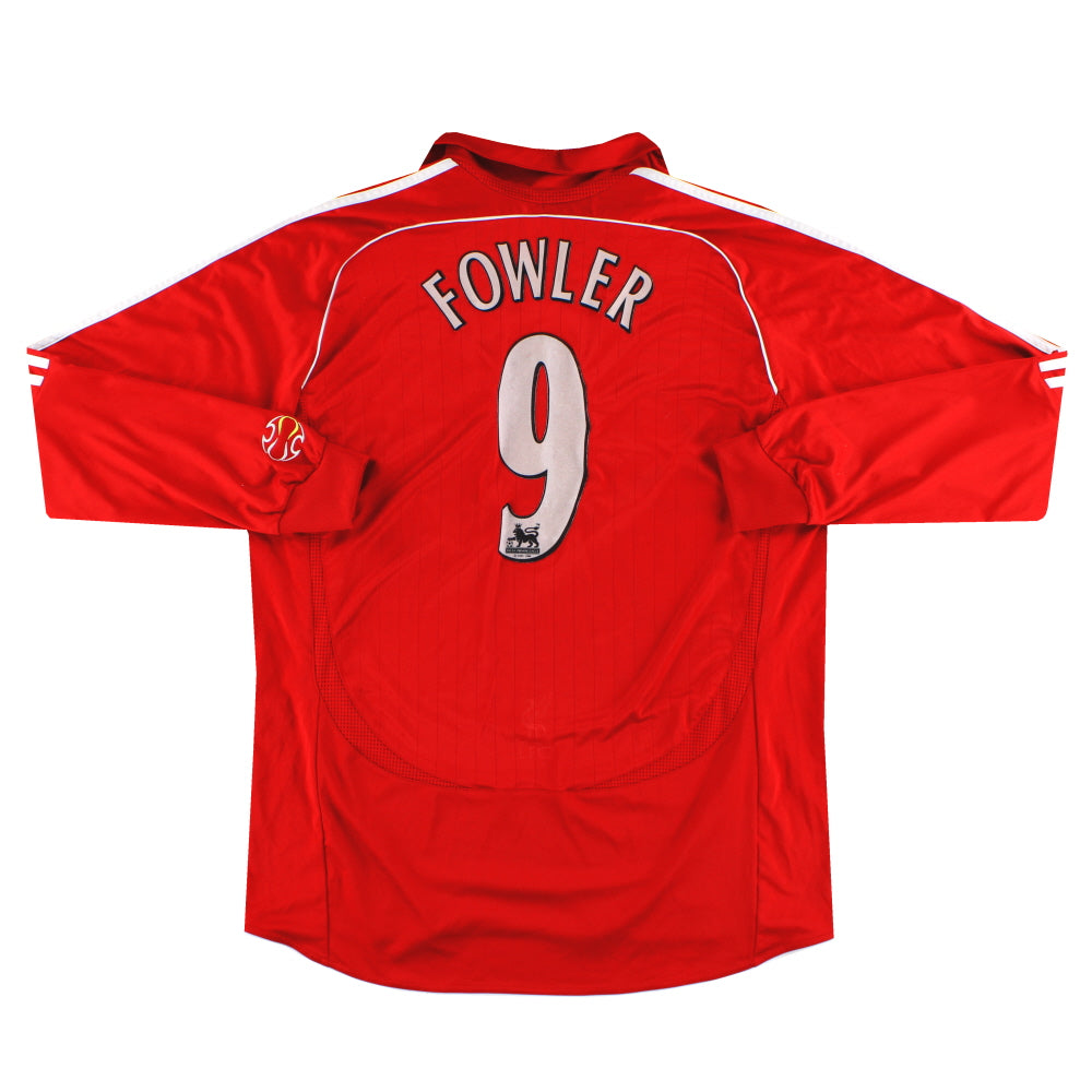 2006-07 Liverpool adidas Home Shirt Fowler #9 L/S XL