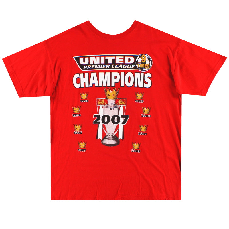 2007 Manchester United '9 Times Champions' Graphic Tee XL