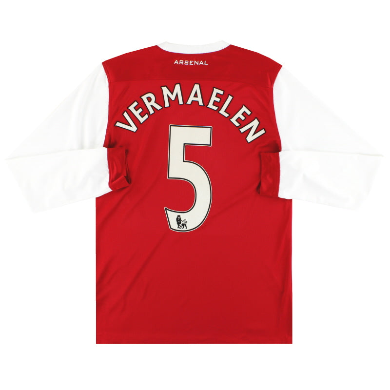 2010-11 Arsenal Nike Home Shirt Vermaelen #5 L/S S