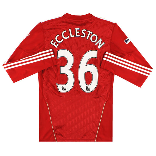 2010-12 Liverpool Techfit Player Issue Home Shirt Eccleston #36 *Mint* L/S L
