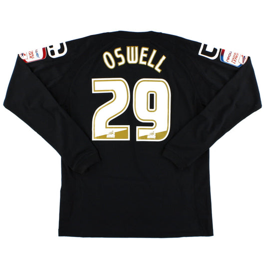 2011-12 Crewe Alexandra Carbrini Match Issue Away Shirt Oswell #29 L/S L