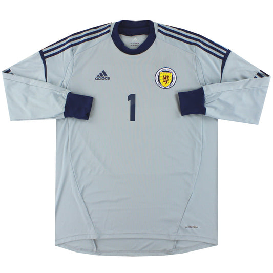 2011-13 Scotland adidas Player Issue Goalkeeper Shirt *As New* S