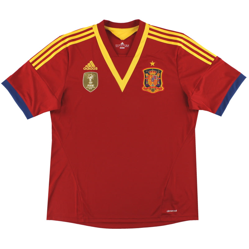 2012-13 Spain adidas Home Shirt *Mint* XL