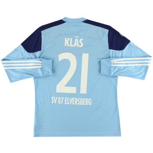 2012-13 SV Elversberg adidas Match Issue Goalkeeper Shirt Klas #21 L/S L
