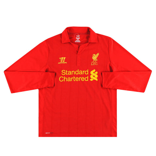 2012-13 Liverpool Warrior Home Shirt L/S XL.Boys