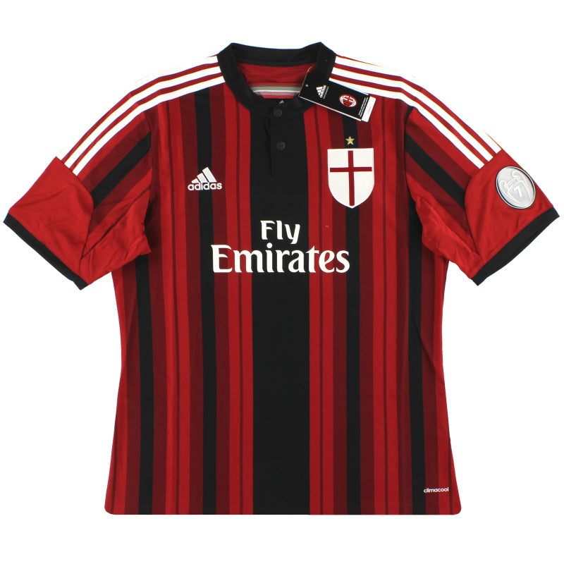 2014-15 AC Milan adidas European Home Shirt *BNIB* XS
