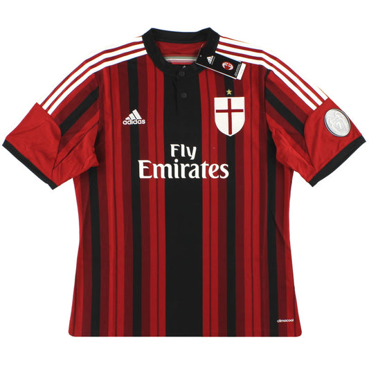 2014-15 AC Milan adidas European Home Shirt *BNIB* XS