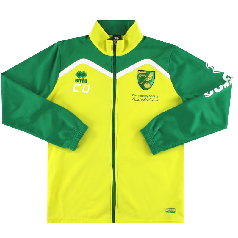 2014-15 Norwich City Errea Player Issue Zip Top 'CO' L