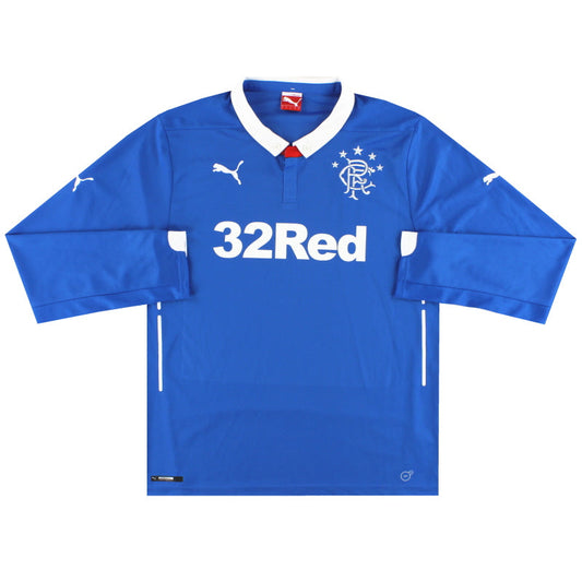 2014-15 Rangers Puma Home Shirt L/S L