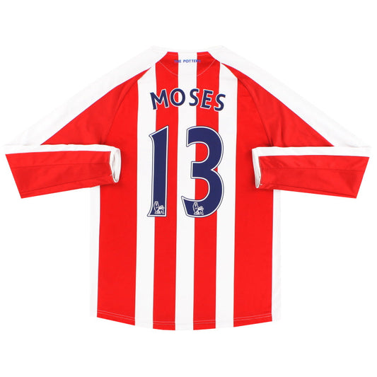 2014-15 Stoke City Warrior Home Shirt L/S Moses #13 S