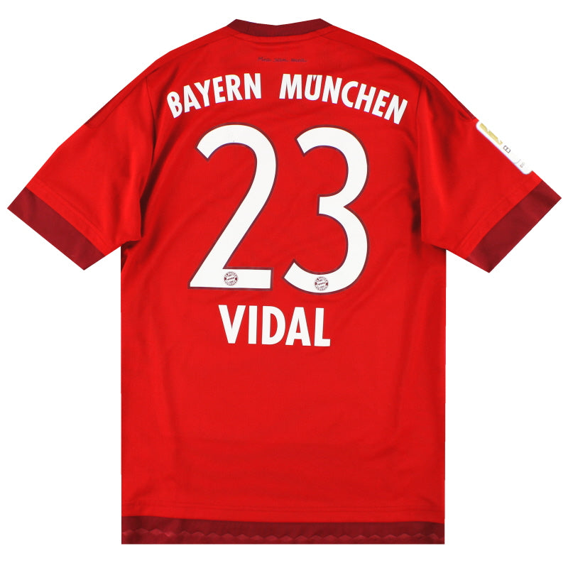 2015-16 Bayern Munich adidas Home Shirt Vidal #23 XL