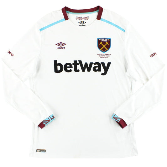 2016-17 West Ham Umbro Away Shirt L/S *Mint* S