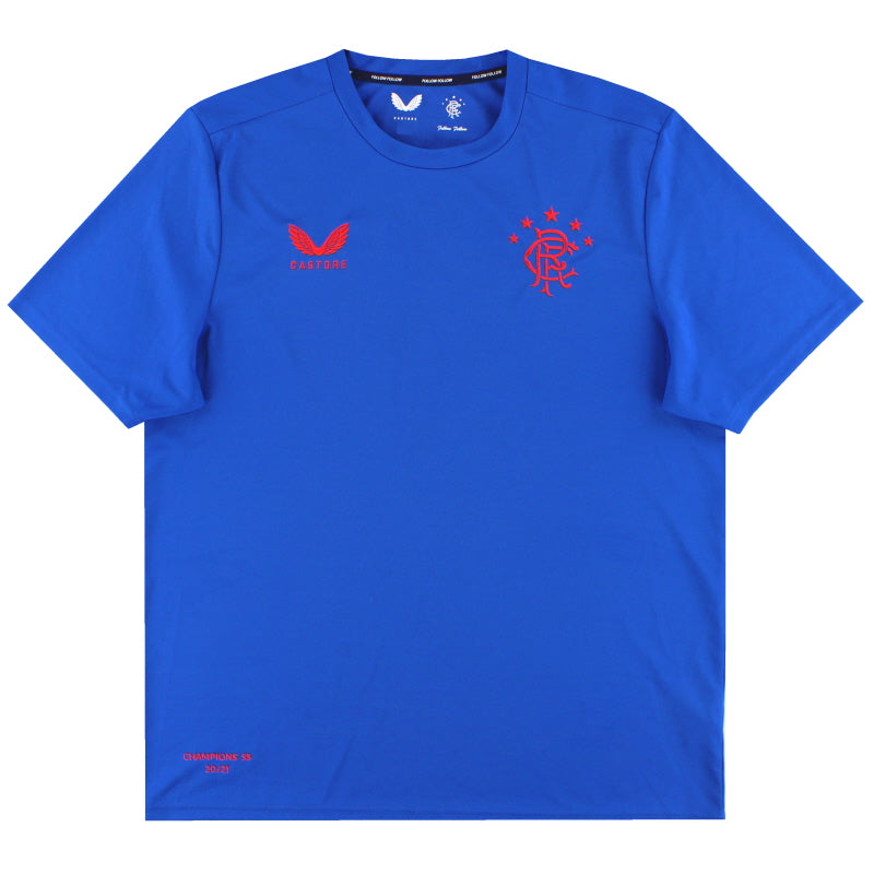 2020-21 Rangers Castore 'Champions 55' Training Shirt *As New* XXXL