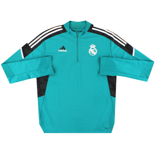 2021-22 Real Madrid adidas 1/4 Zip Training Top S