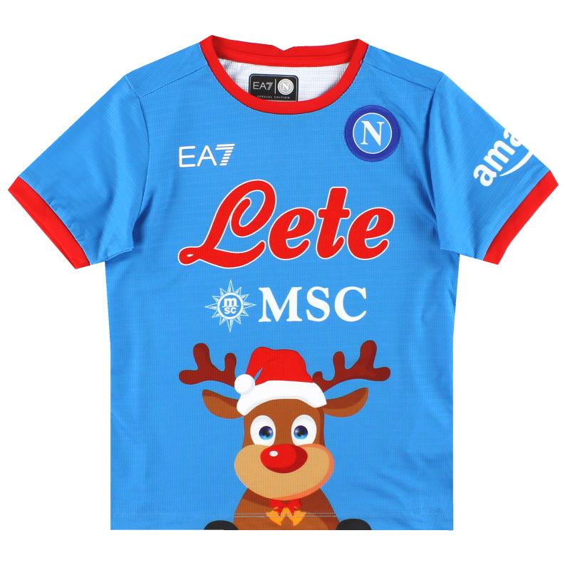 2022-23 Napoli EA7 'Special Edition' Christmas Shirt *As New* Youth