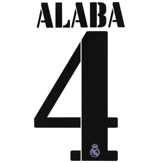 2022-23 Real Madrid Alaba #4 CL Home Name Set *BNIB* L