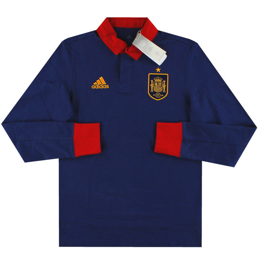 2022-23 Spain adidas Lifestyler L/S Polo T-Shirt *w/tags* XS