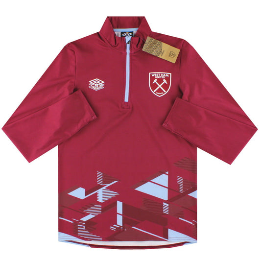 2023-24 West Ham Umbro 1/4 Zip Warm Up Top *w/tags* L