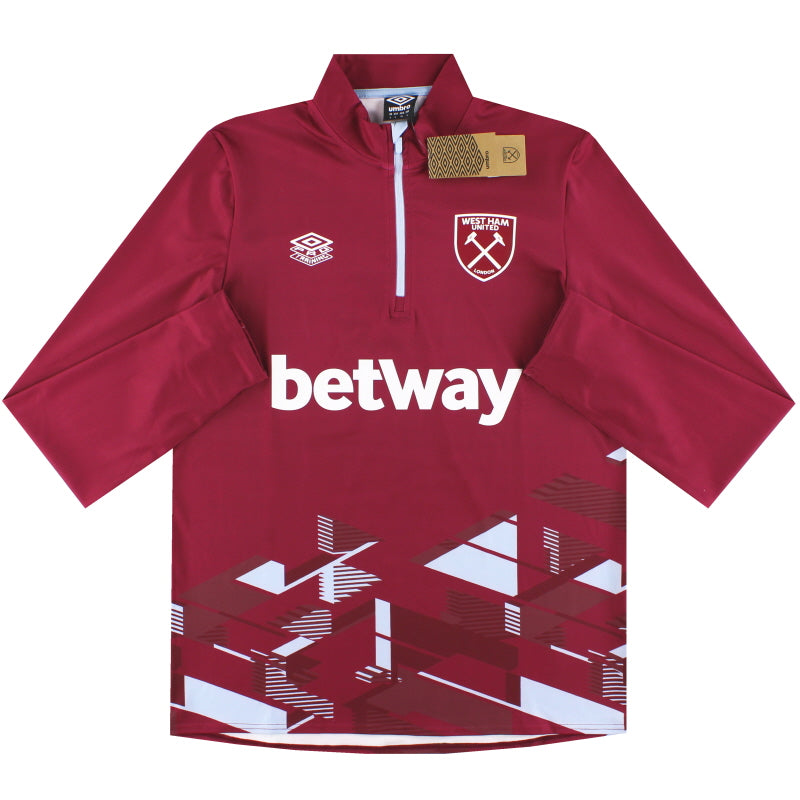 2023-24 West Ham Umbro 1/4 Zip Warm Up Top *w/tags* L