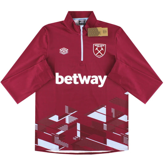 2023-24 West Ham Umbro 1/4 Zip Warm Up Top *w/tags* L